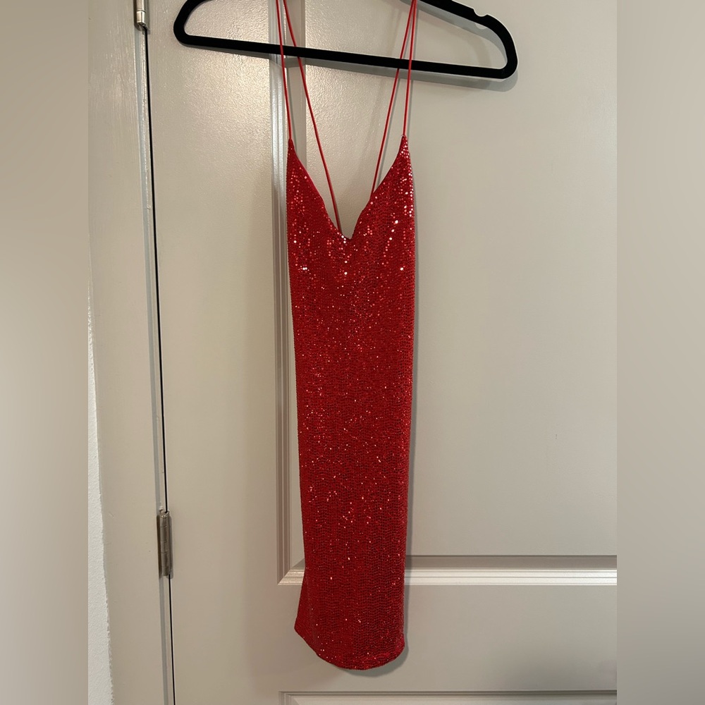 Windsor Dazzling Red Backless Dress